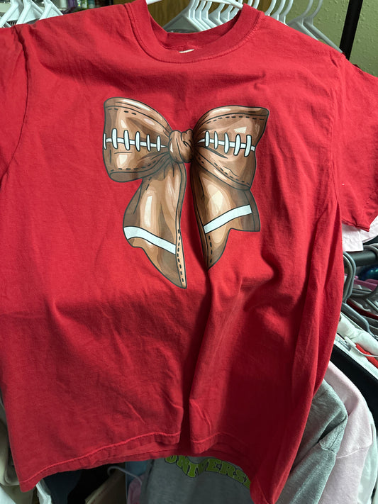 Comfort colors Red T Shirt size medium Football