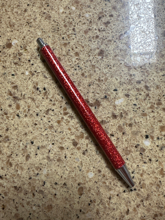 Red Glitter Pen