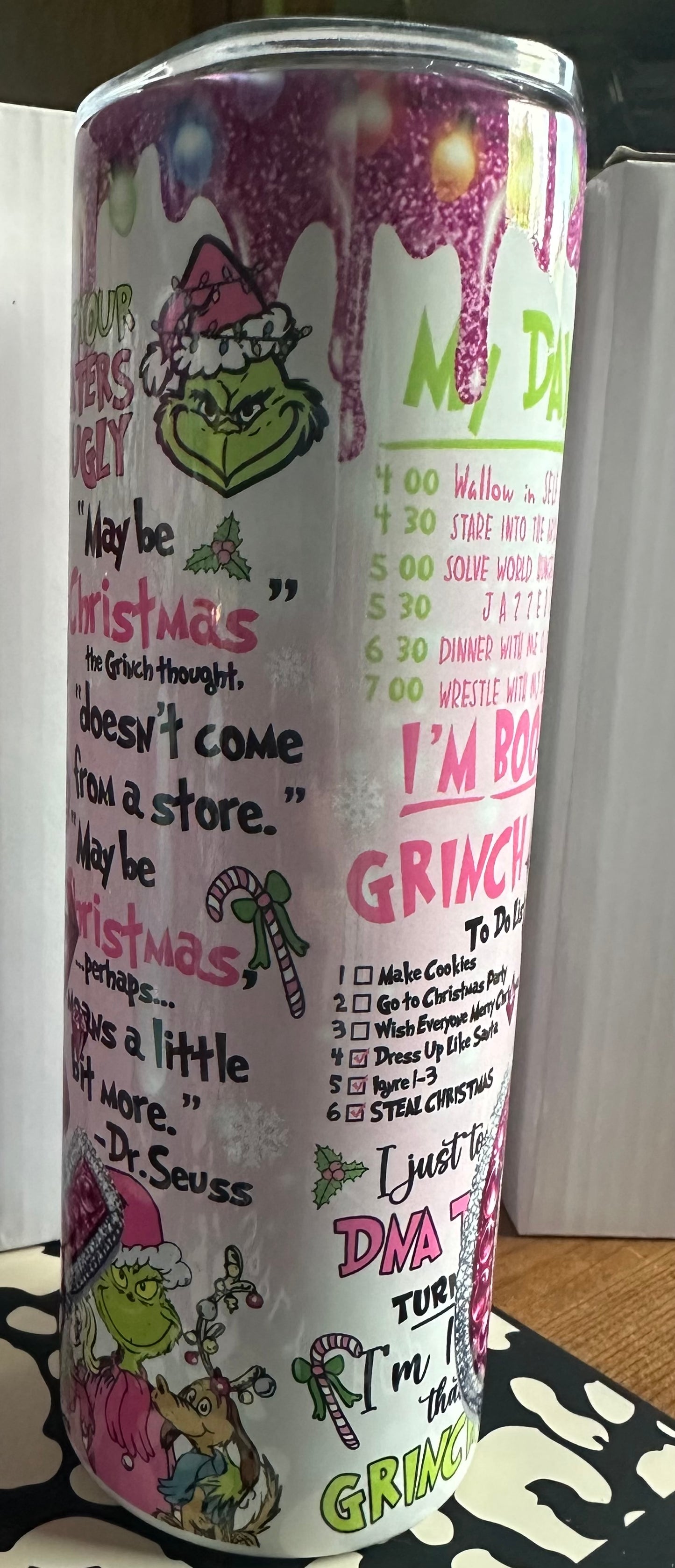 Pink Green Guy Stainless Steel Tumbler 20 ounce