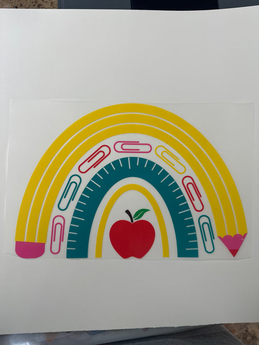 Teacher Rainbow Shirt Transfer