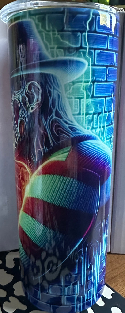 Stainless Steel 20 ounce Tumbler-Freddy Halloween