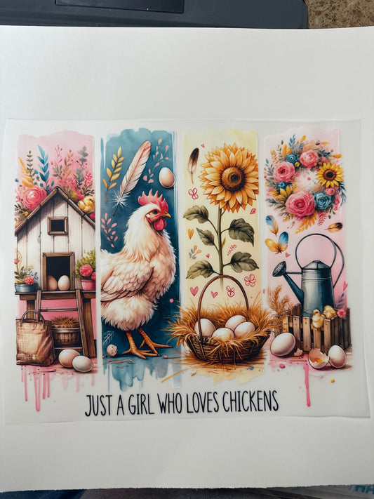 Just A girl who loves Chickens Shirt Transfer