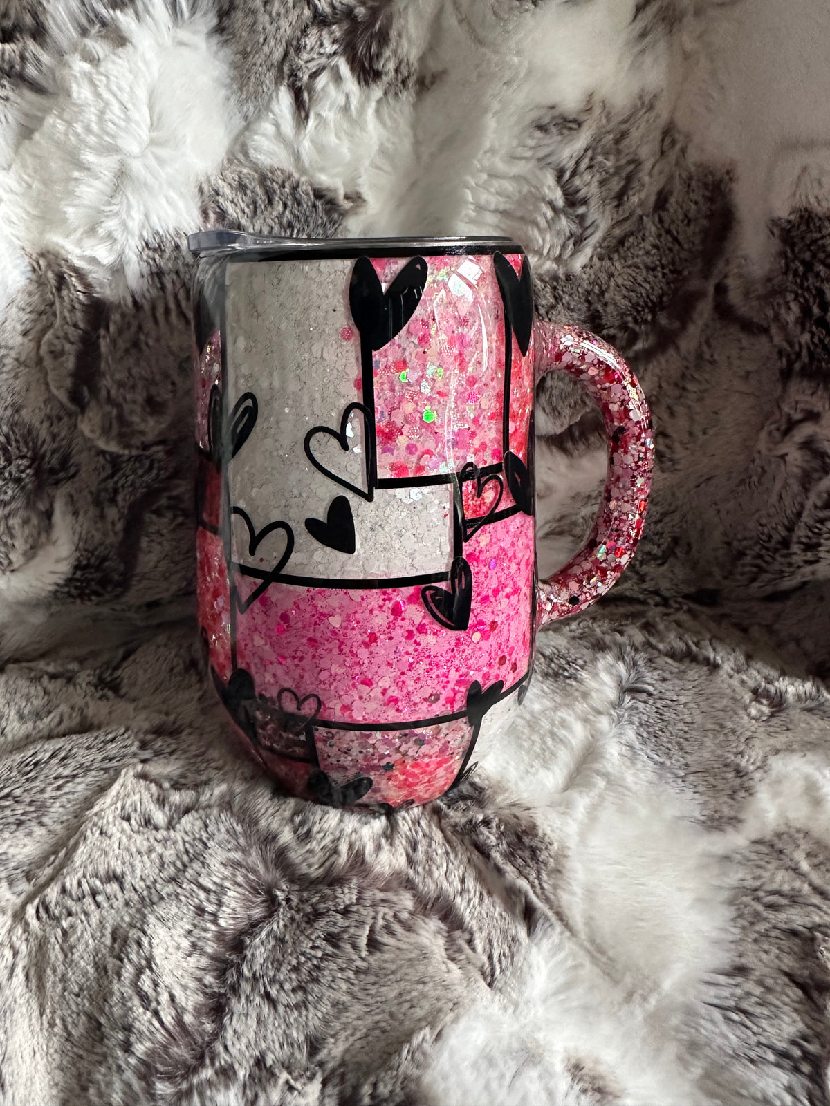 16 ounce heart coffee tumbler