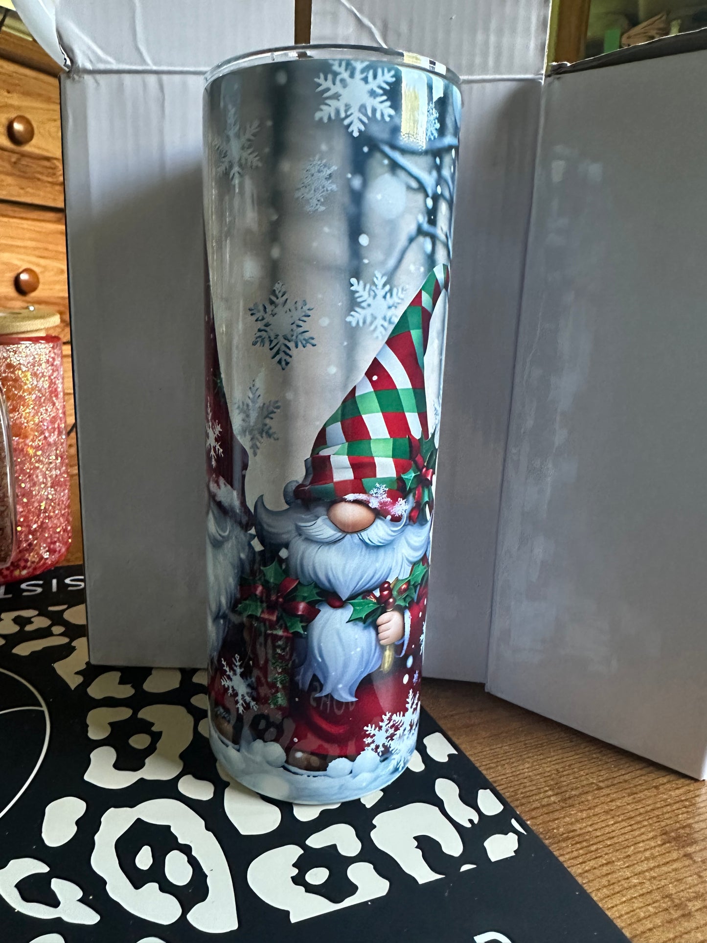Christmas Gnomes 20 ounce Stainless Steel Tumbler