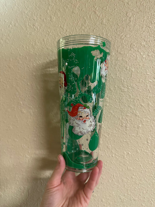 Green Lava Santa 24 ounce Tumbler