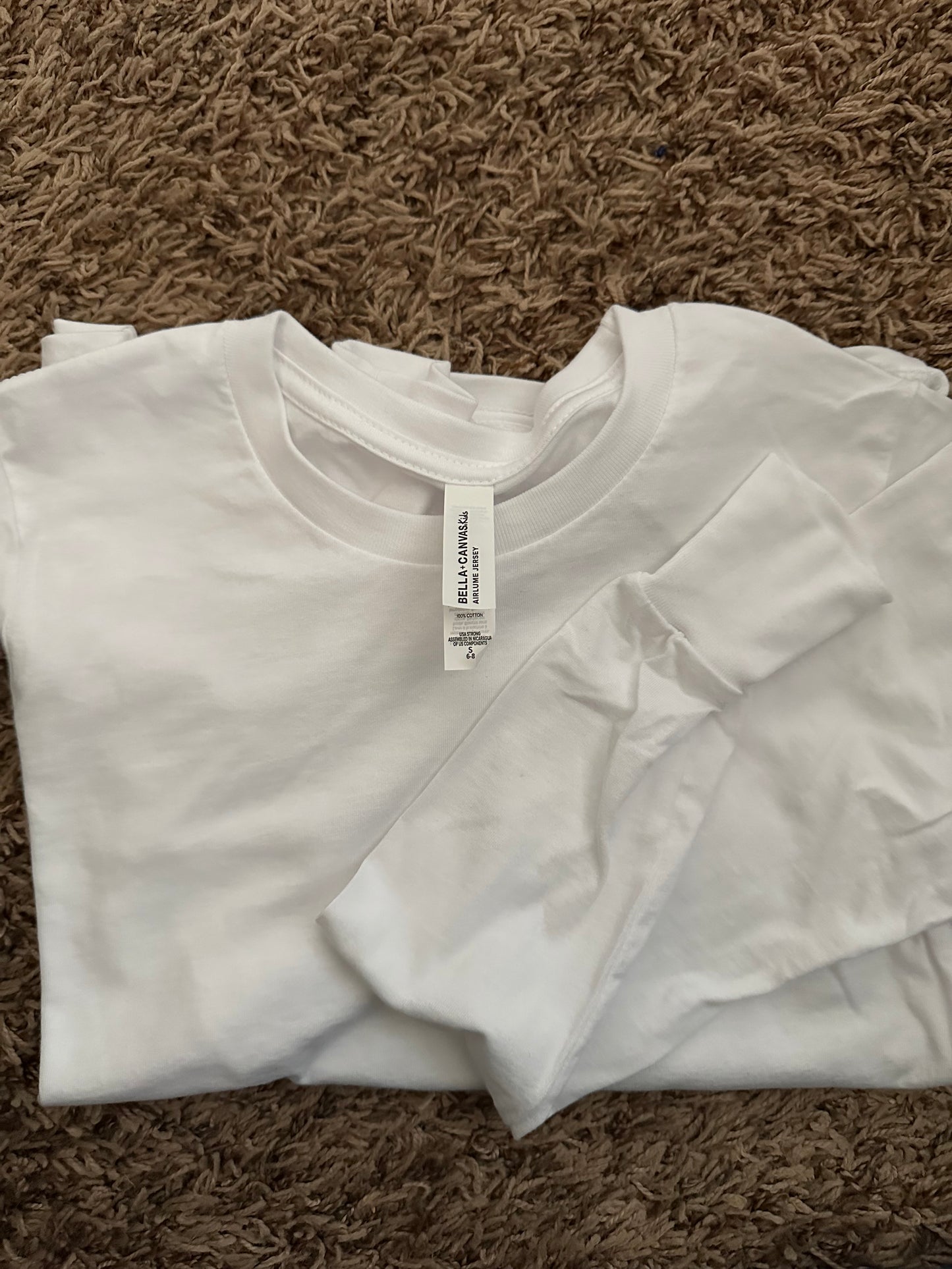 Bella Canvas Kid’s Long Sleeve White Shirt