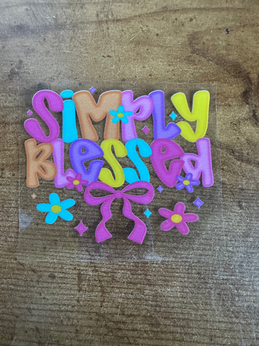 Simply Blessed Decal