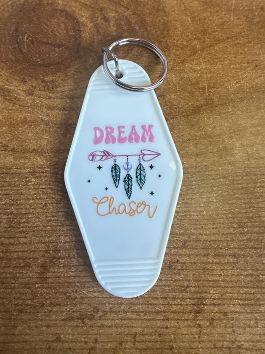 Dream Chaser White Keychain