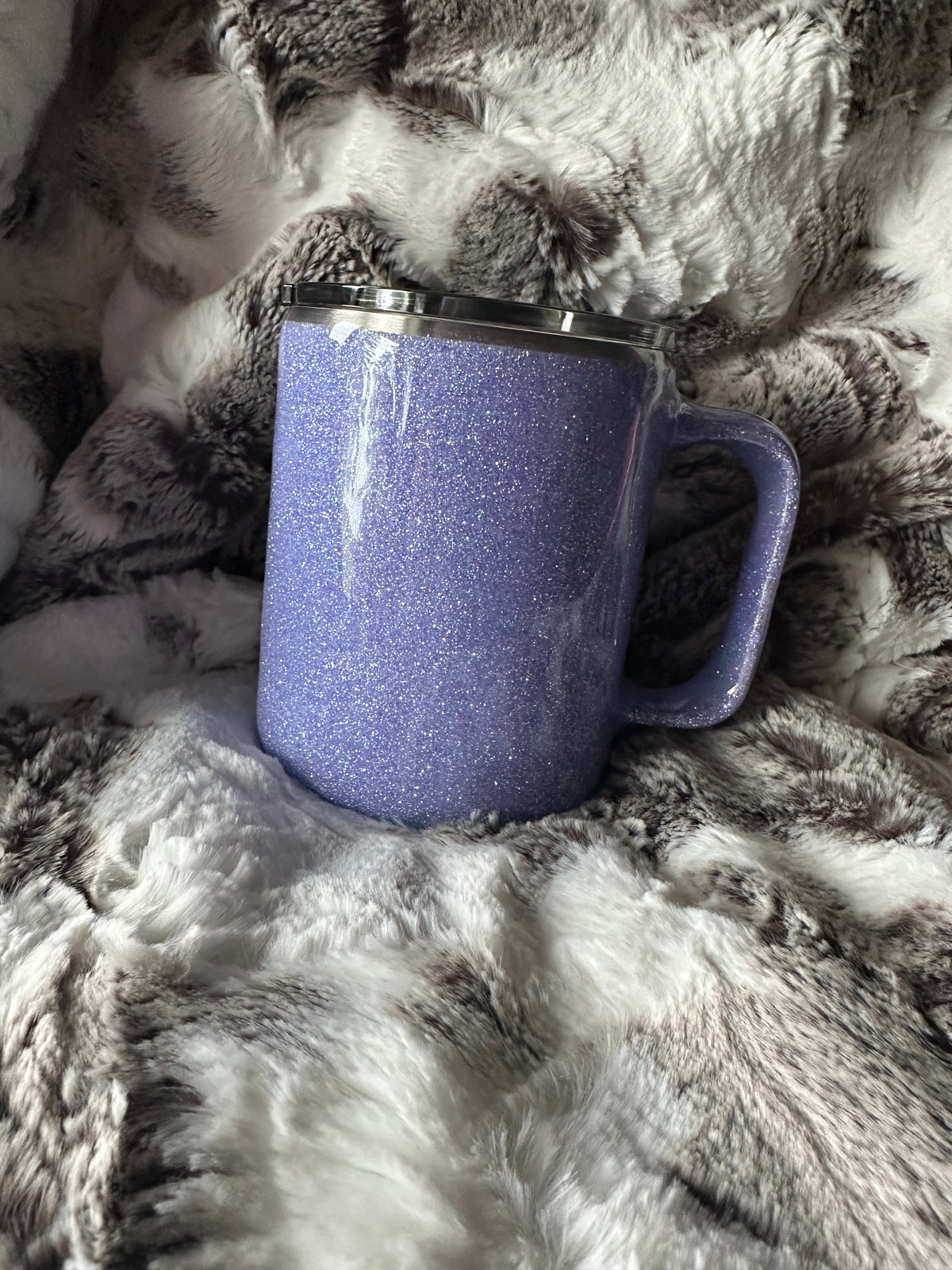 10 ounce Lavender Lord coffee tumbler
