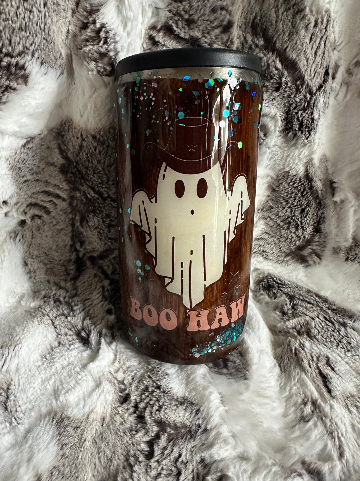 Boo Haw 12 ounce skinny can holder and tumbler