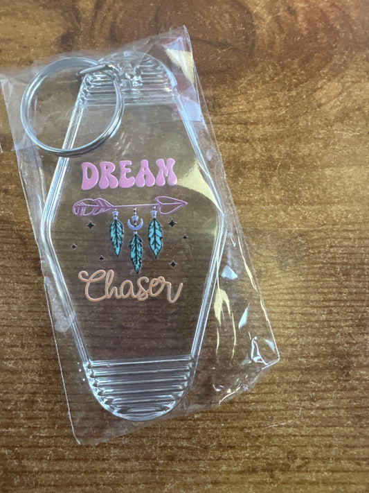 Dream Chaser Clear Keychain