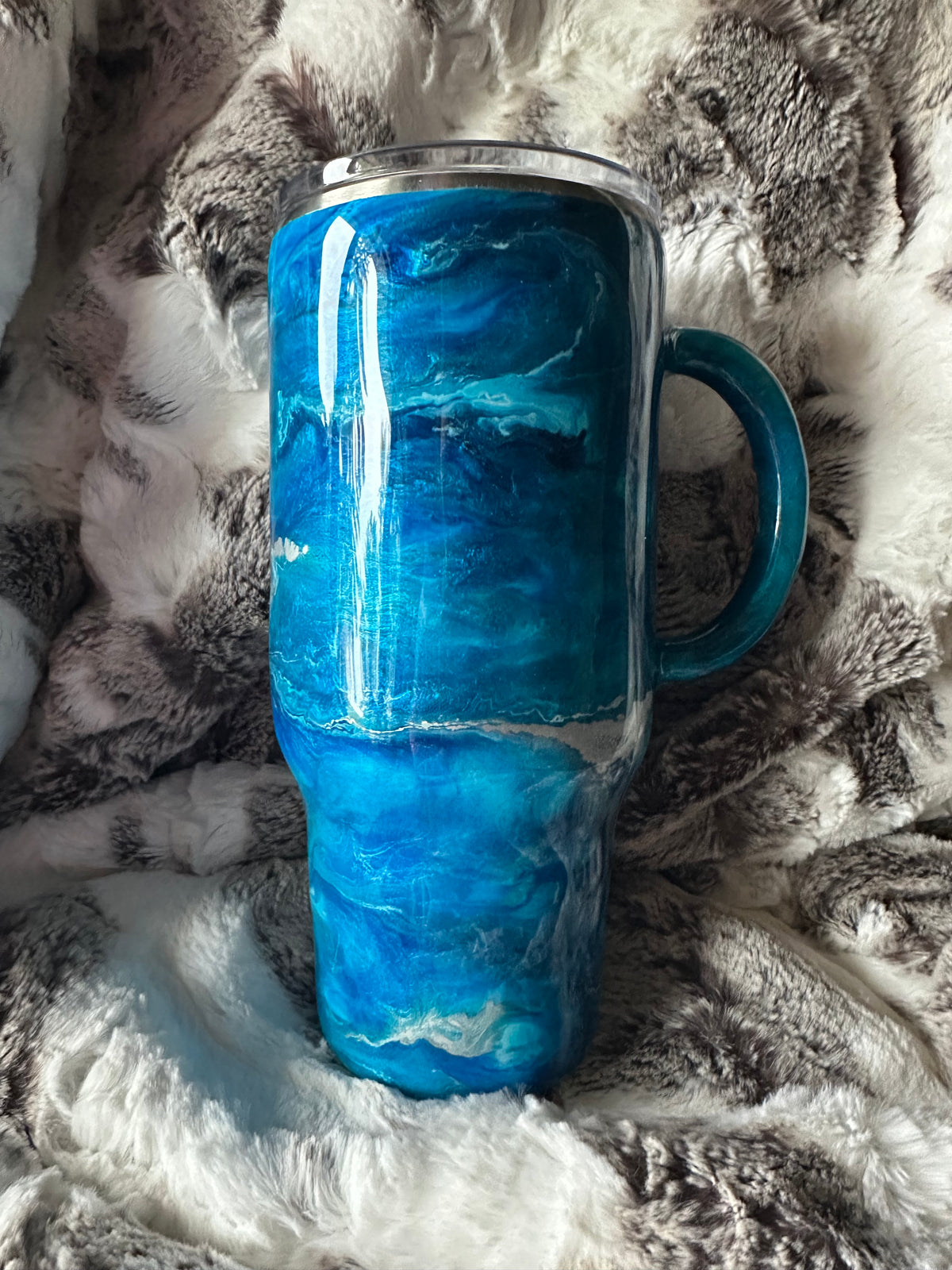 Snowman traveler tumbler