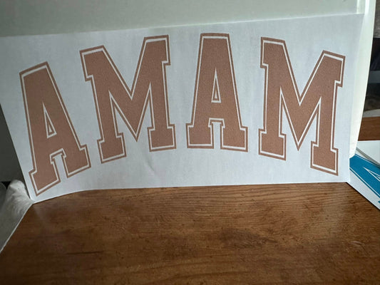 Tan Mama Puff Transfer