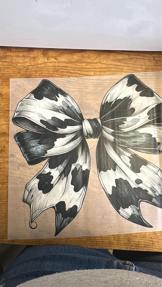 Cow Print Bow