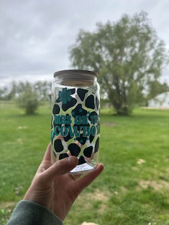 Dibs on the Cowboy Glass Tumbler