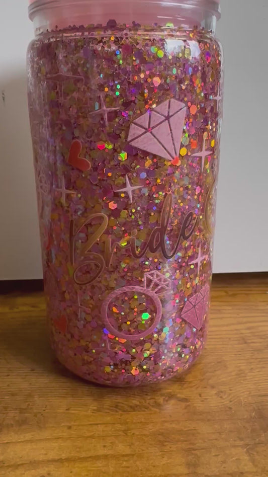 Bride to Be Glitter Cup