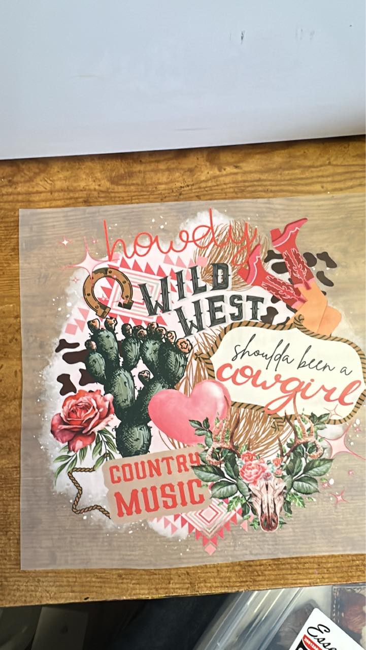 Pink Western Transfer